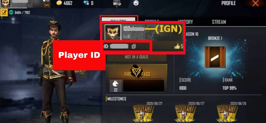 Contoh Player ID
